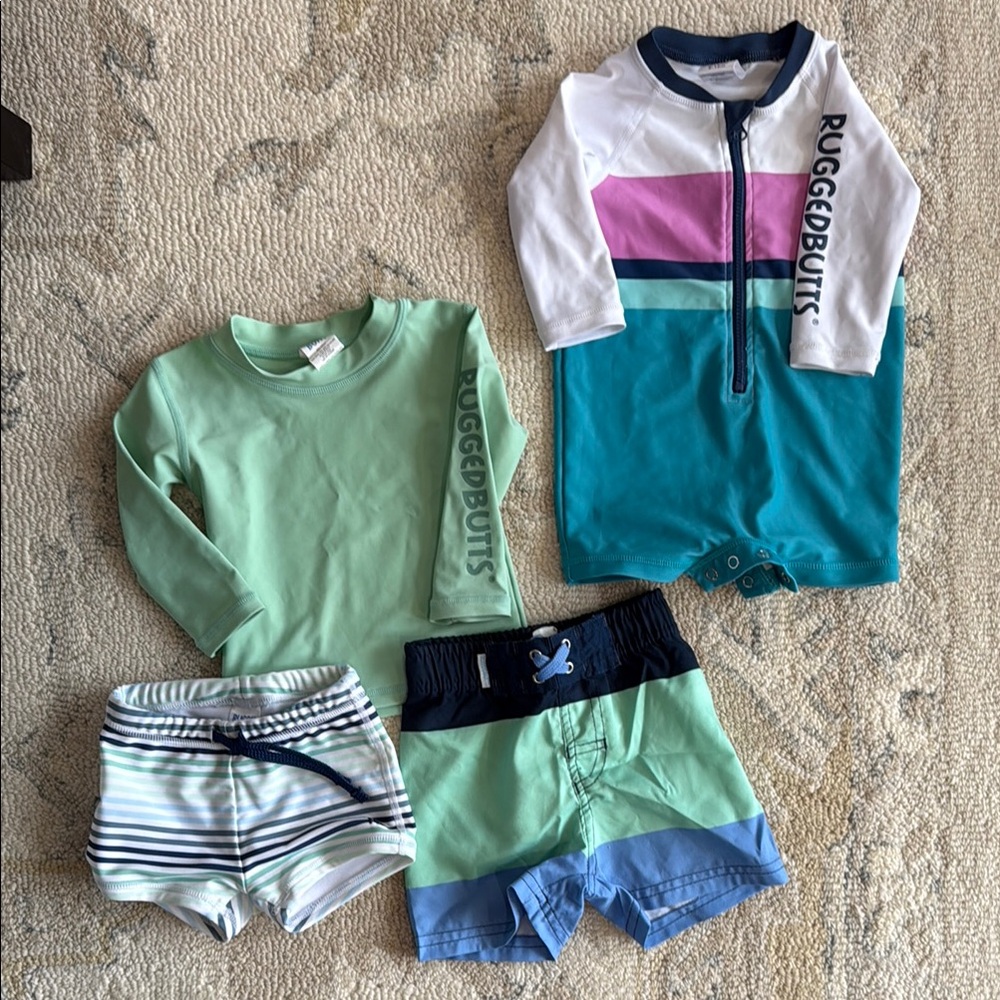 RuggedButts Baby Swimwear Bundle 6-12m